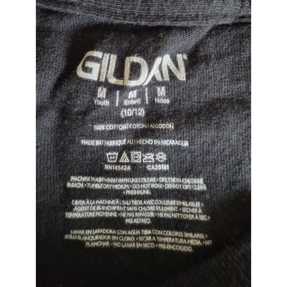 Gildan Girl's T-shirt Decorative Handmade Art Size M (10/12) READ Description